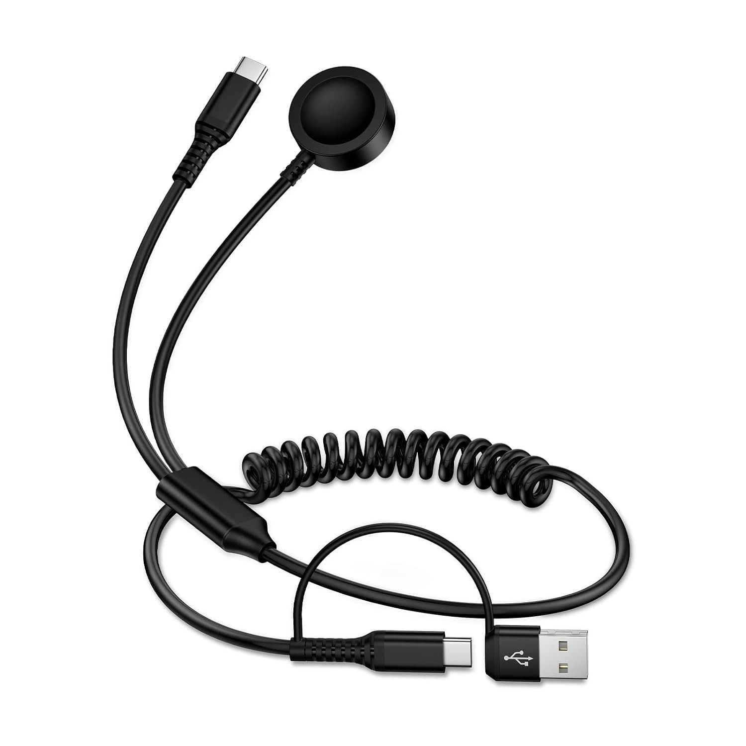 Fast Charger for Samsung Watch 2 in 2 4FT Coiled USB C to USB C Charger Cable