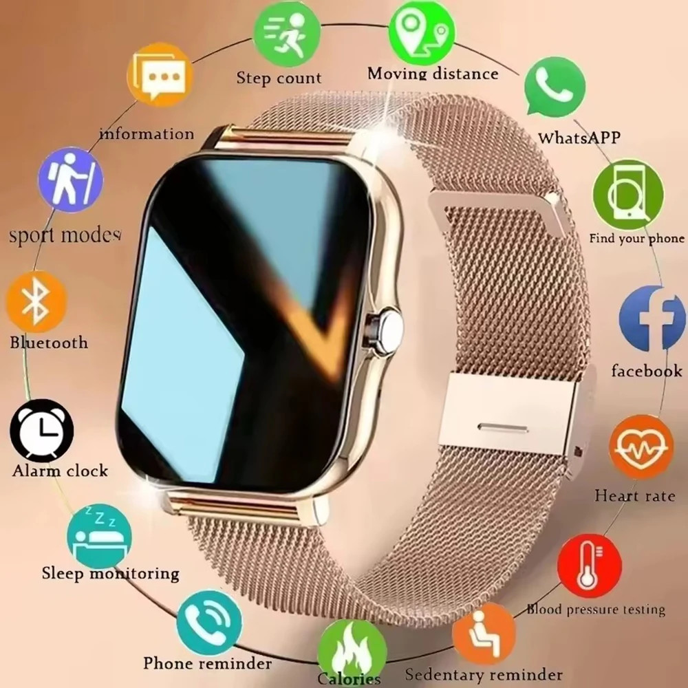 1.83″ HD Smart Watch Bluetooth Call Heart Rate Blood Oxygen Fitness Tracker