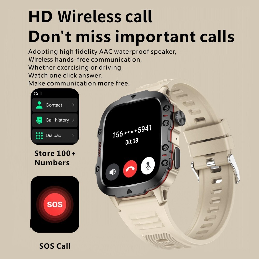 Smart Watch for Men Women Call Receive/Dial Fitness Blood Pressure Waterproof US