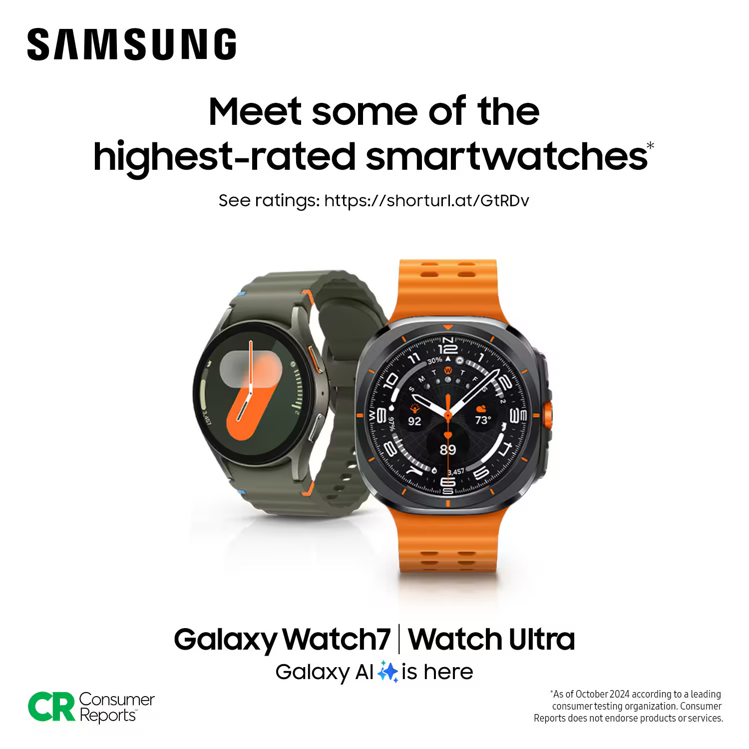 Samsung – Galaxy Watch7 Aluminum Smartwatch 40mm BT – Cream – (2024)