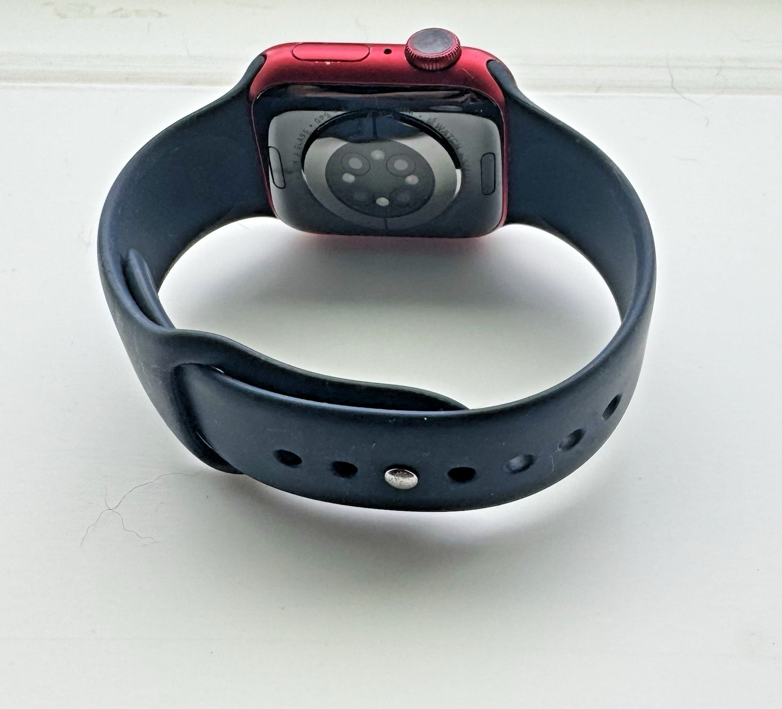 Apple Watch Series 6 Red Case/Blue Band (CONDITION UNKNOWN — SEE DESCRIPTION)