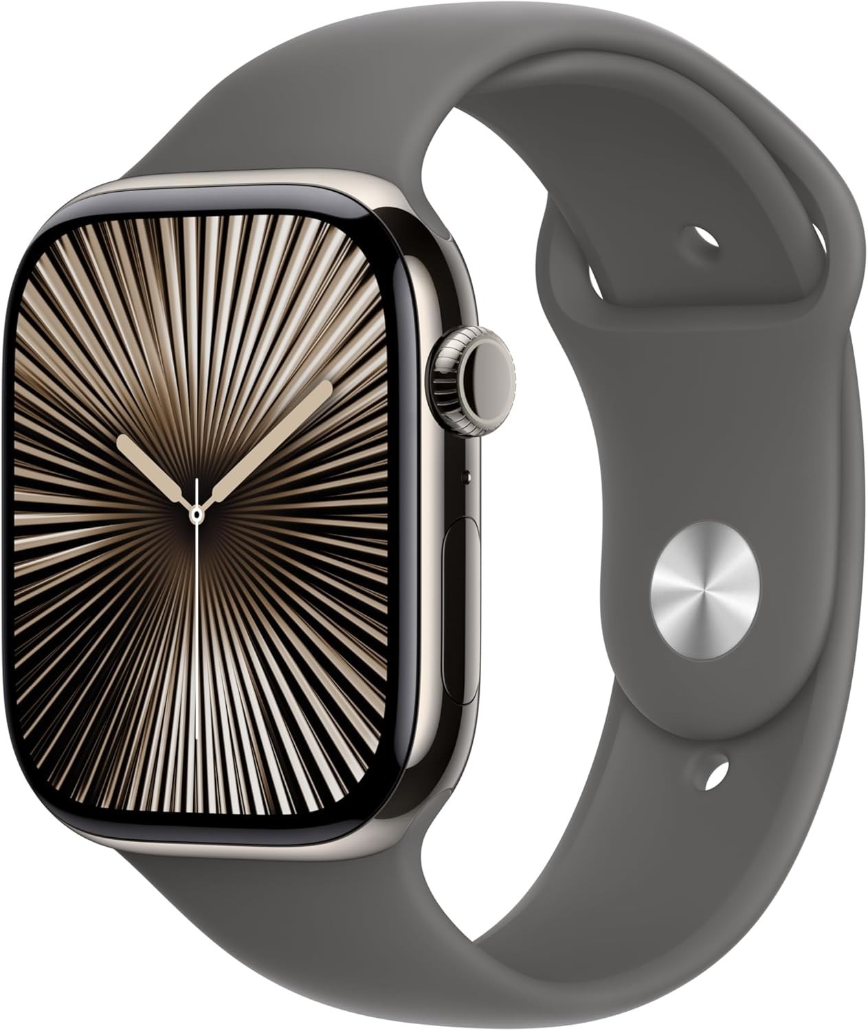 Apple Watch Series 10 46mm Natural Titanium with Grey Band GPS + LTE – Good