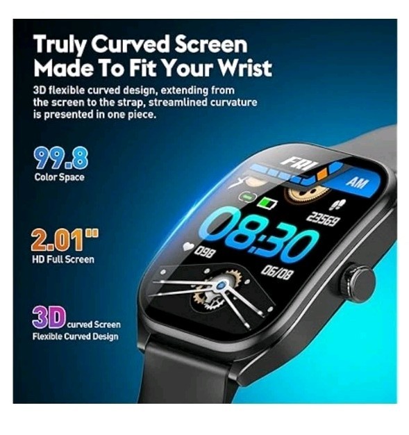 Smart Watch Aolon Curve Watch, Fitness Tracker Unisex – Black