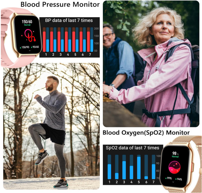 Reloj Inteligente Para iPhone Android De Mujer Smart Watch Pantalla Táct NEW US.
