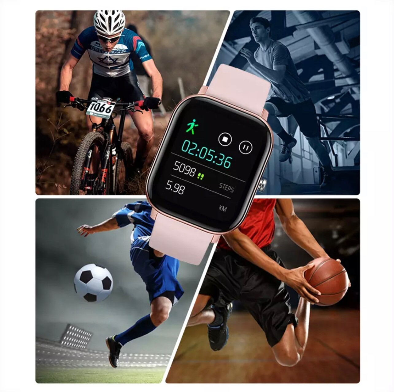 IP67 P8 Waterproof Smart Watches Blood Pressure Heart Rate Pedometer Smartwatch