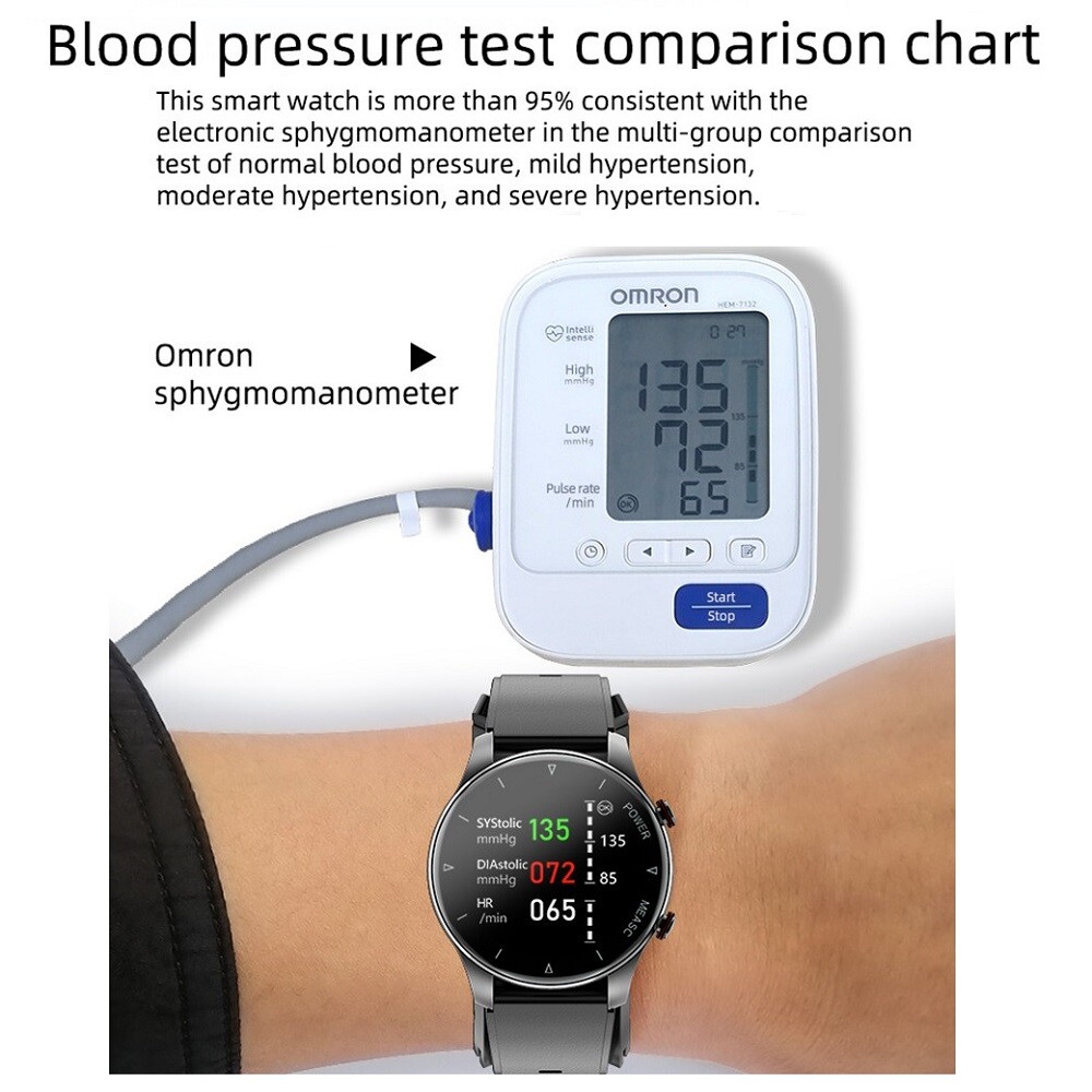 Air Pump Airbag True Accurate Blood Oxygen Pressure Smart Watch Temperature New