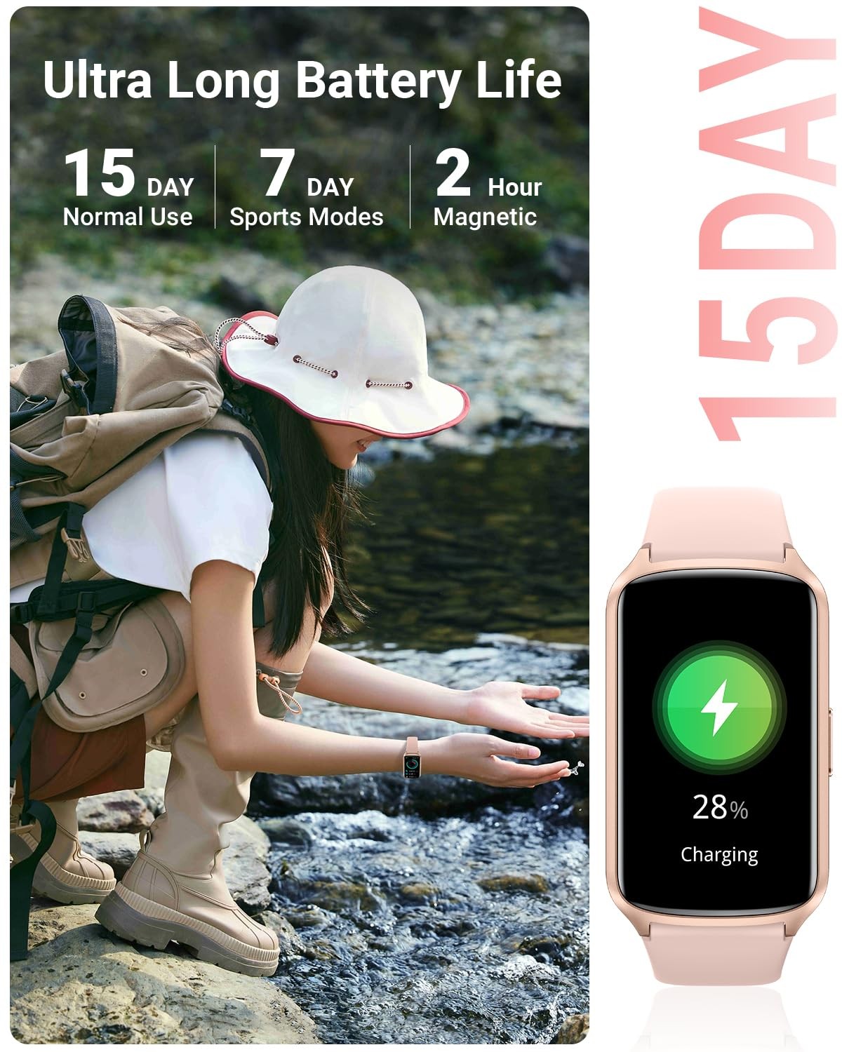Health Fitness Tracker with 24/7 Heart Rate, Blood Oxygen, Blood Pressure, Sl…
