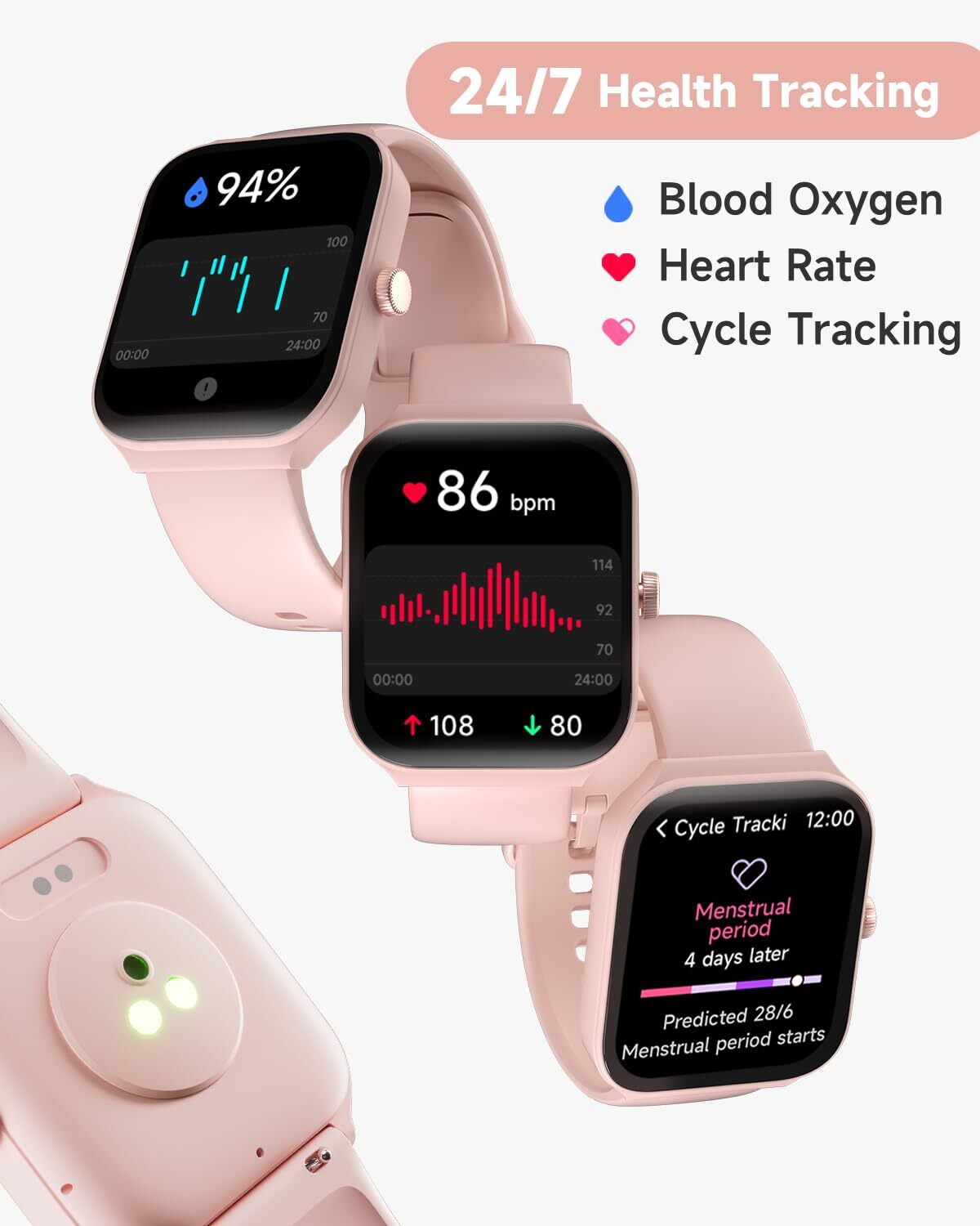 2024 Smart Watch For Men/Women, Waterproof Smartwatch Bluetooth iPhone Samsung