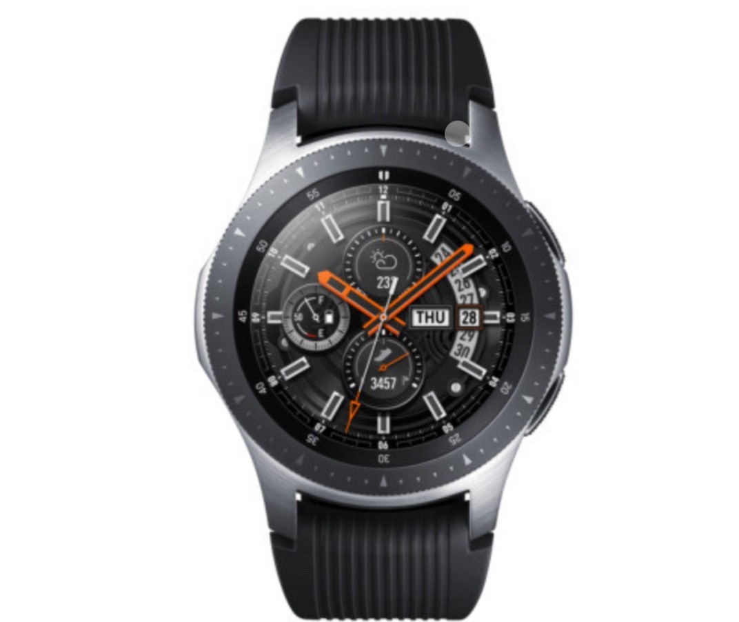 Samsung Galaxy Watch SM-R800 46mm Silver Case Classic Buckle Onyx Black -…