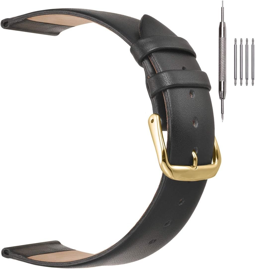 Leather Watch Bands for Women & Men 12mm 14mm 16mm 18mm 20mm – More Colors