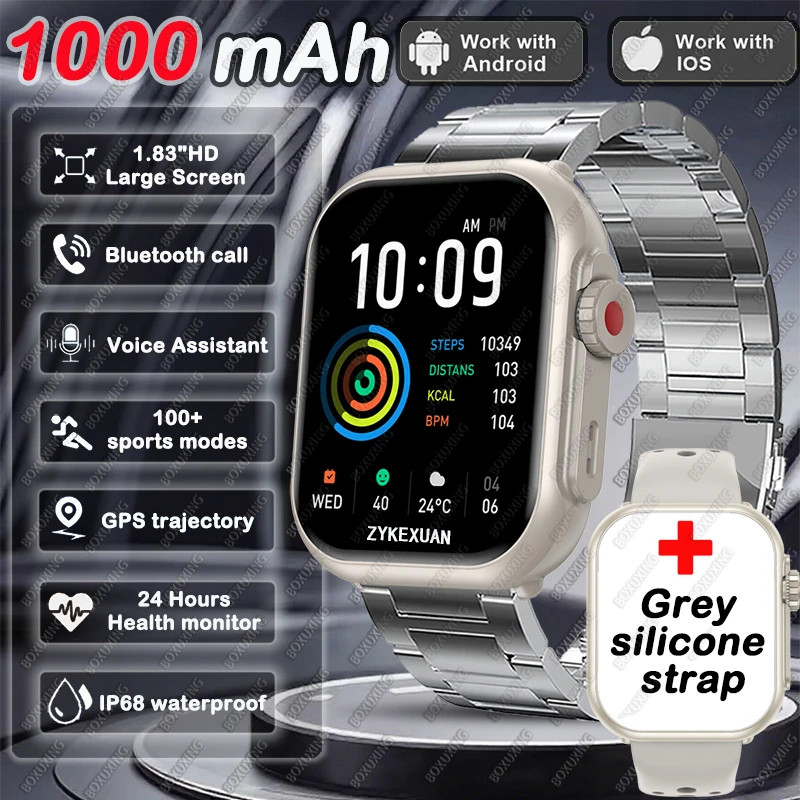 2025 New for Xiaomi Smart Watch Men Women 1.85-Inch HD AMOLED Full Touch Screen