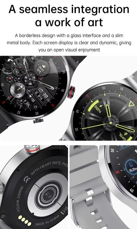 Smart Watch for Men Bluetooth NFC Blood Oxygen Heart Rate Sports Fitness Tracker