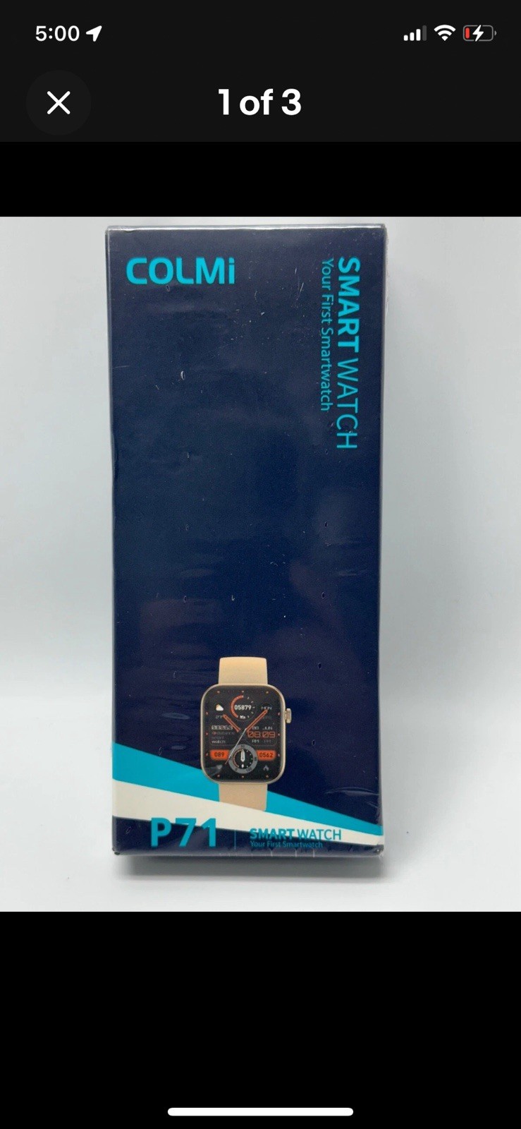 COLMI P71 Smartwatch 1.9″ Display Voice Calling Voice Assistant IP68 – BLACK