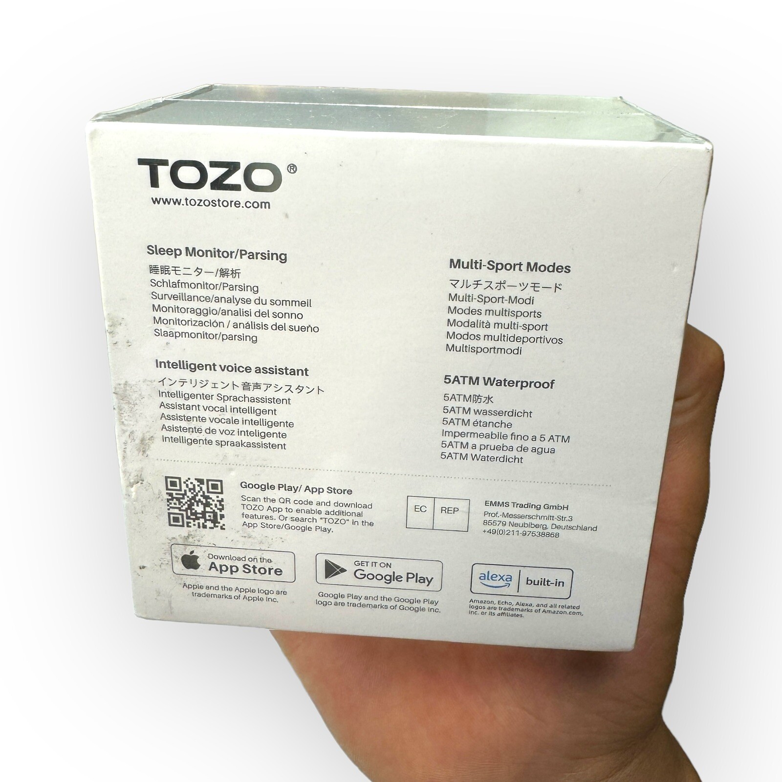 SEALED TOZO S2 44mm Smart Watch Alexa Fitness Tracker Touch Screen Waterproof