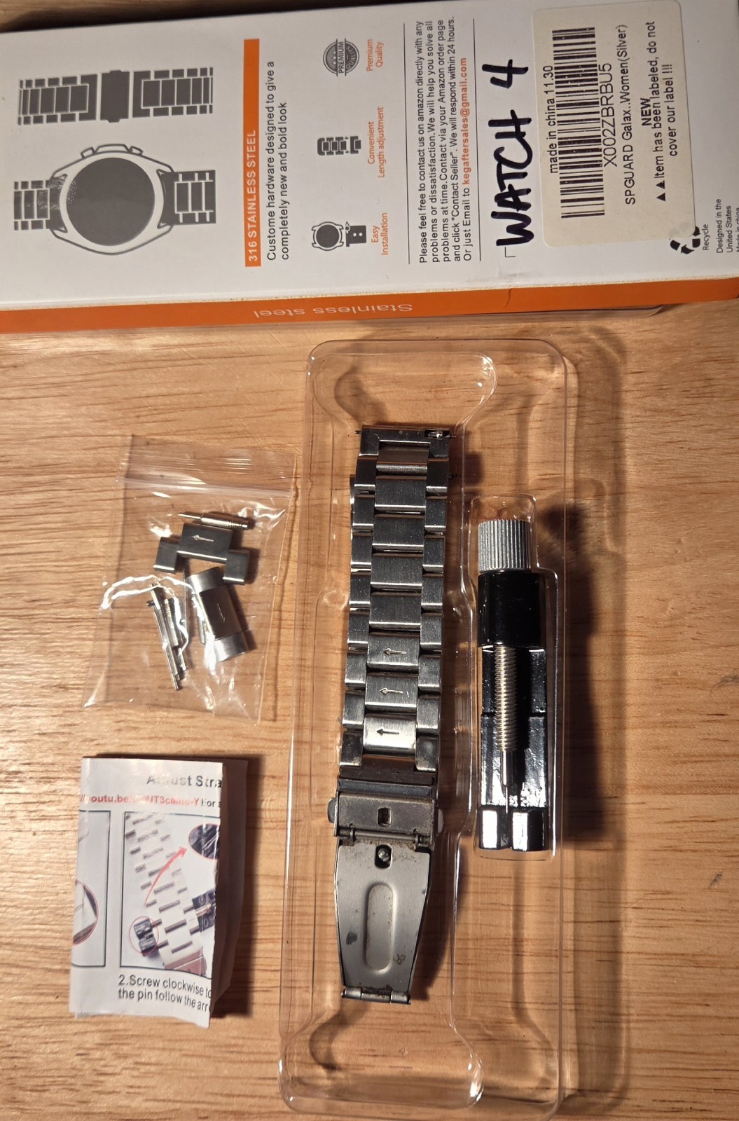 Samsung Galaxy Watch4 Classic SM-R880 42mm White & Silver Stainless Steel Bands