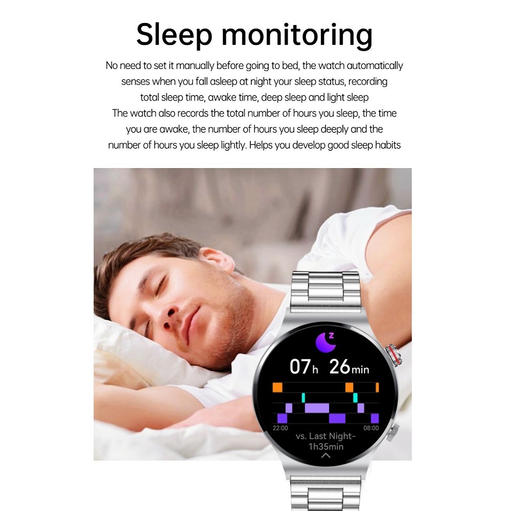 Smartwatch Men Bluetooth Call Heart Rate Sleep Fitness Tracker NFC Smart Watch
