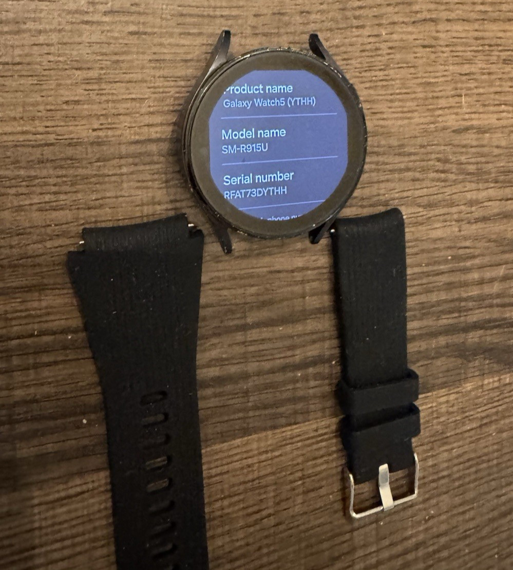 Samsung Galaxy Watch5 SM-R915U Aluminum 44mm Black (LTE) Unlocked Very Good