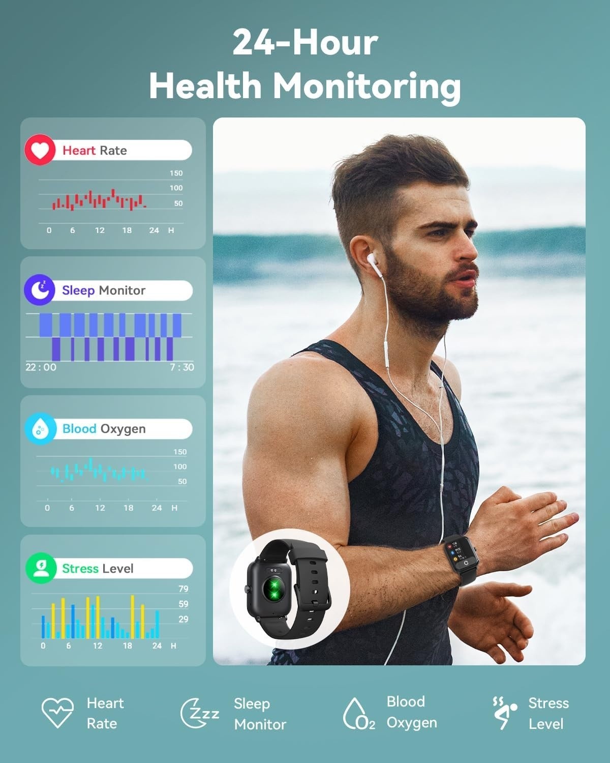 Reloj Inteligente para Hombres y Mujeres – Llamadas Inalámbricas, Impermeable
