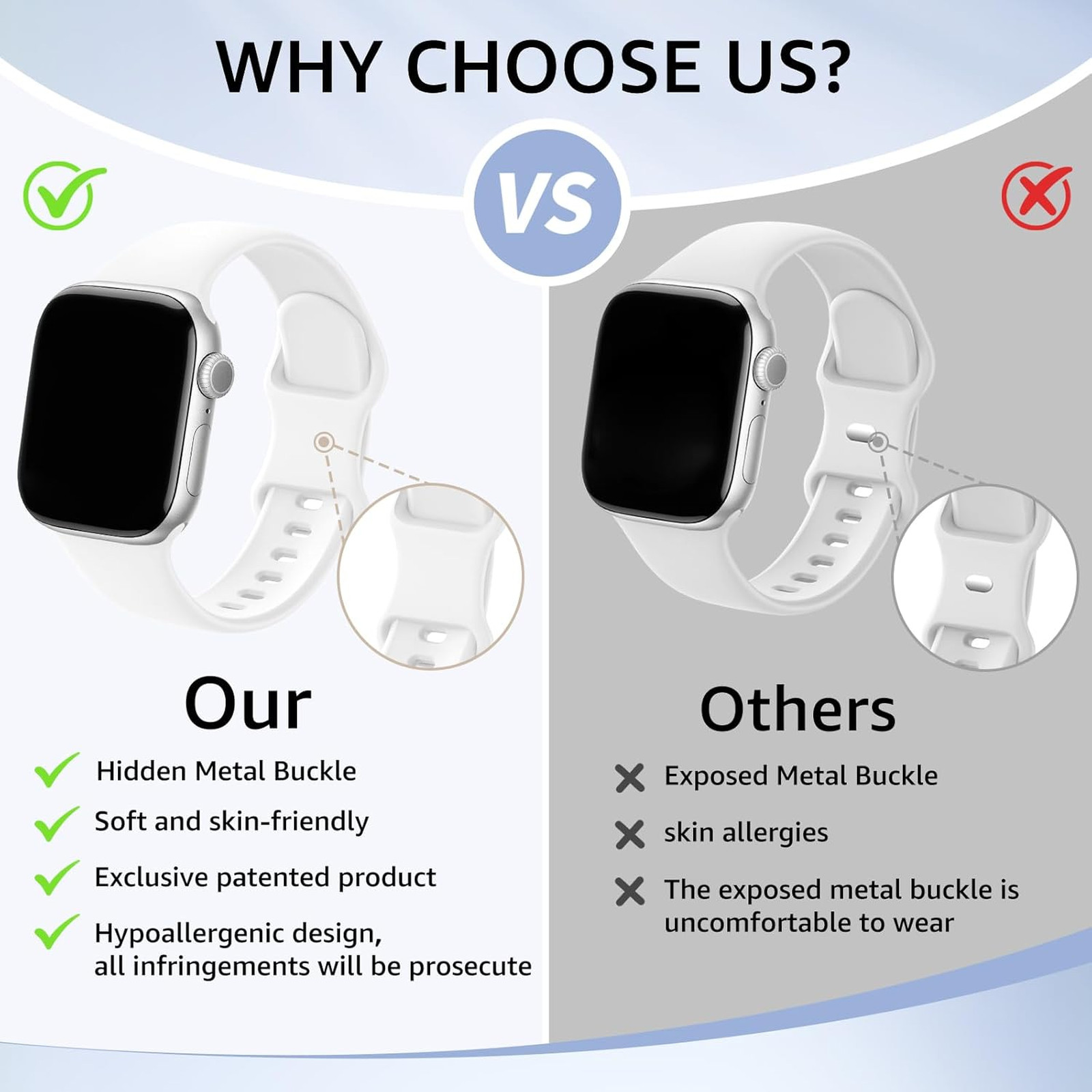 Sport Silicone Watch Bands for Apple Watch 38mm 40mm 41mm 42mm 44mm 45mm Series