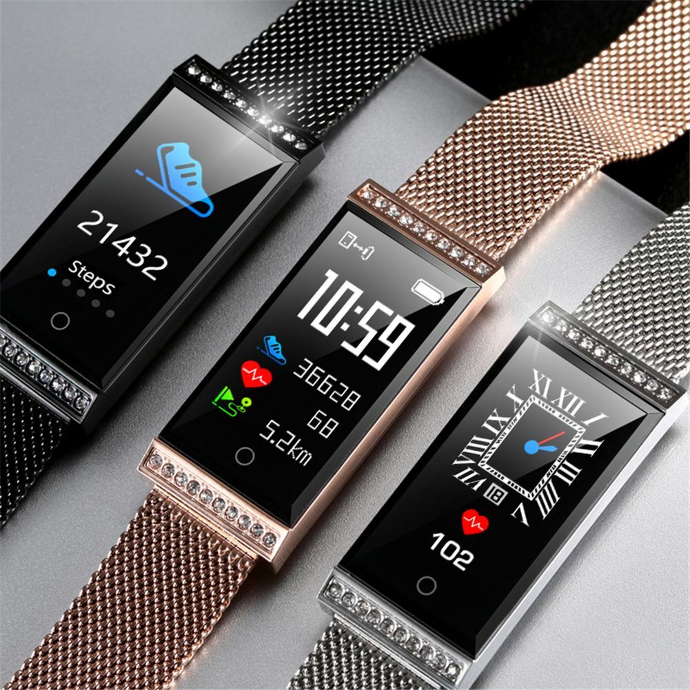 0.96″ Touchscreen Smart Watch Bluetooth Smart Bracelet Wristband For Women Girl