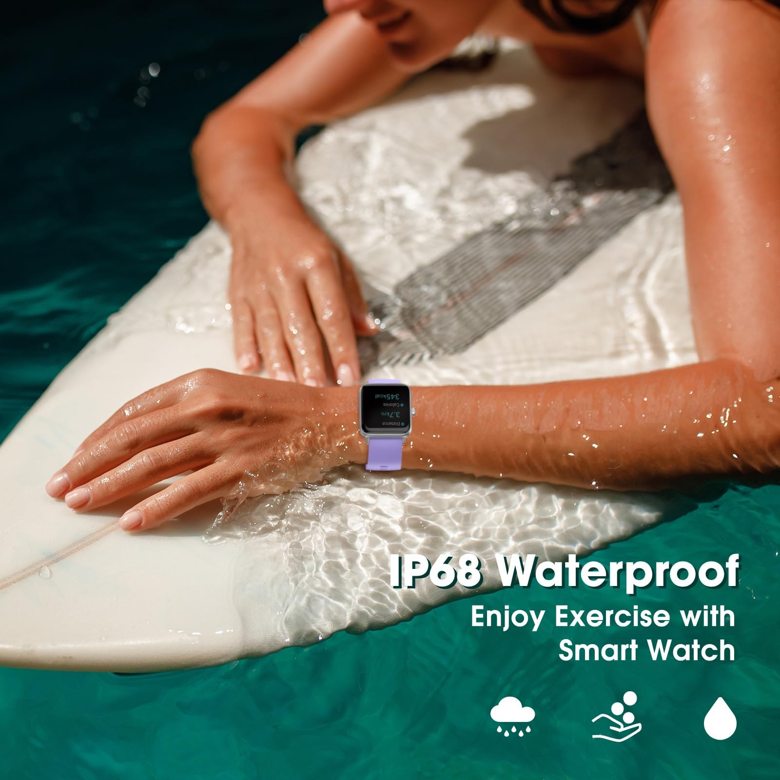 Smart Watch, Fitness Tracker with Heart Rate Monitor, Blood Oxygen, Sleep Tra…