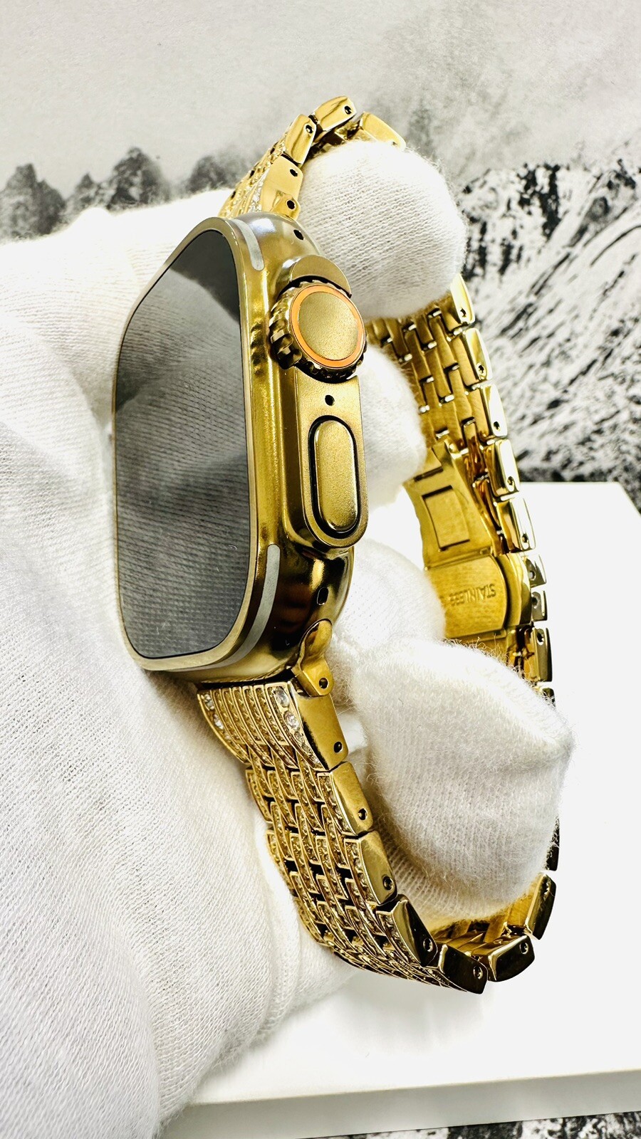 Apple Watch ULTRA 3 49mm GOLD Anodized Titanium Gold Plated Link Band