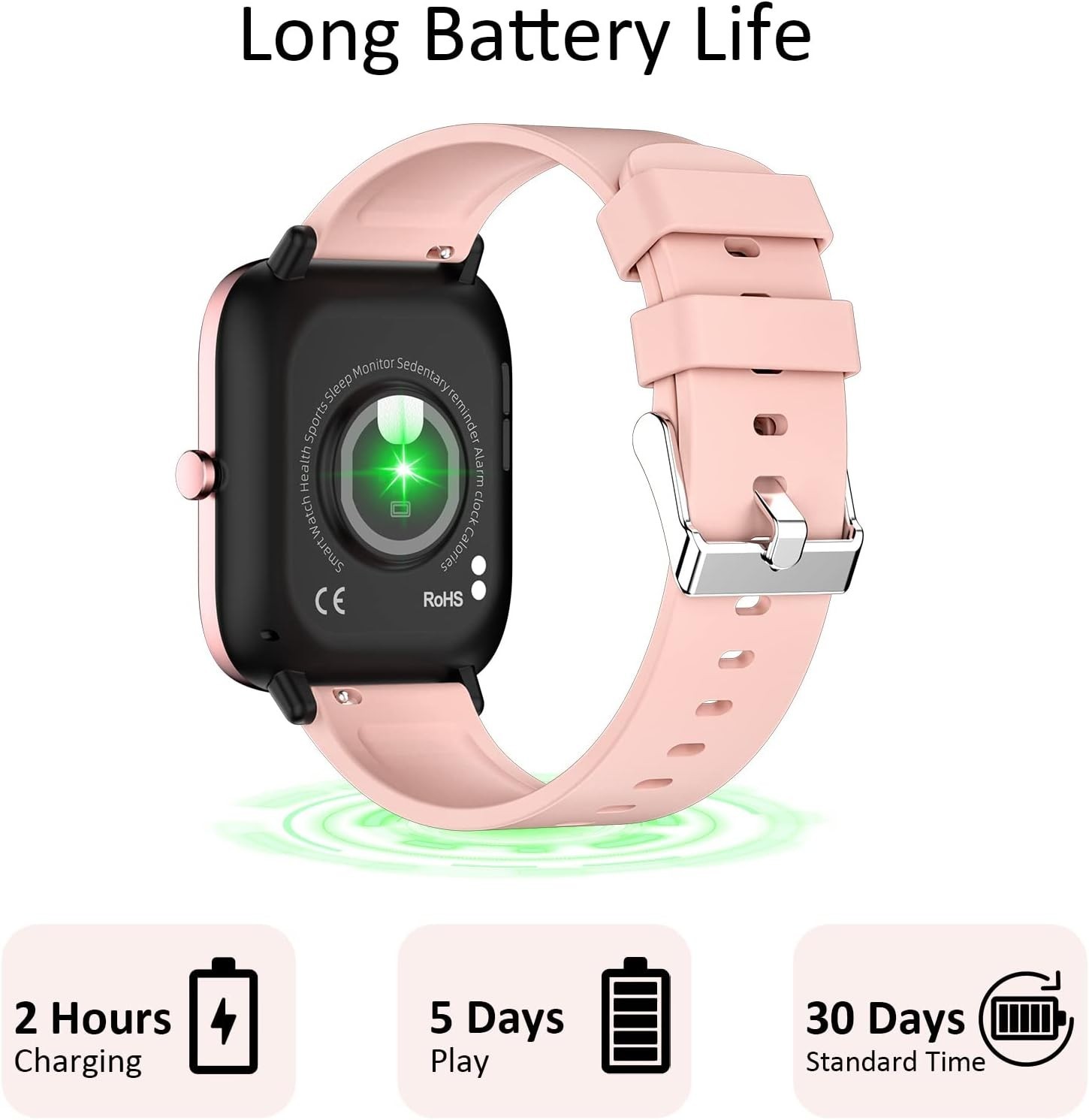 Women’s Smart Watch Bluetooth SmartWatch For Apple iPhone iOS and Android…