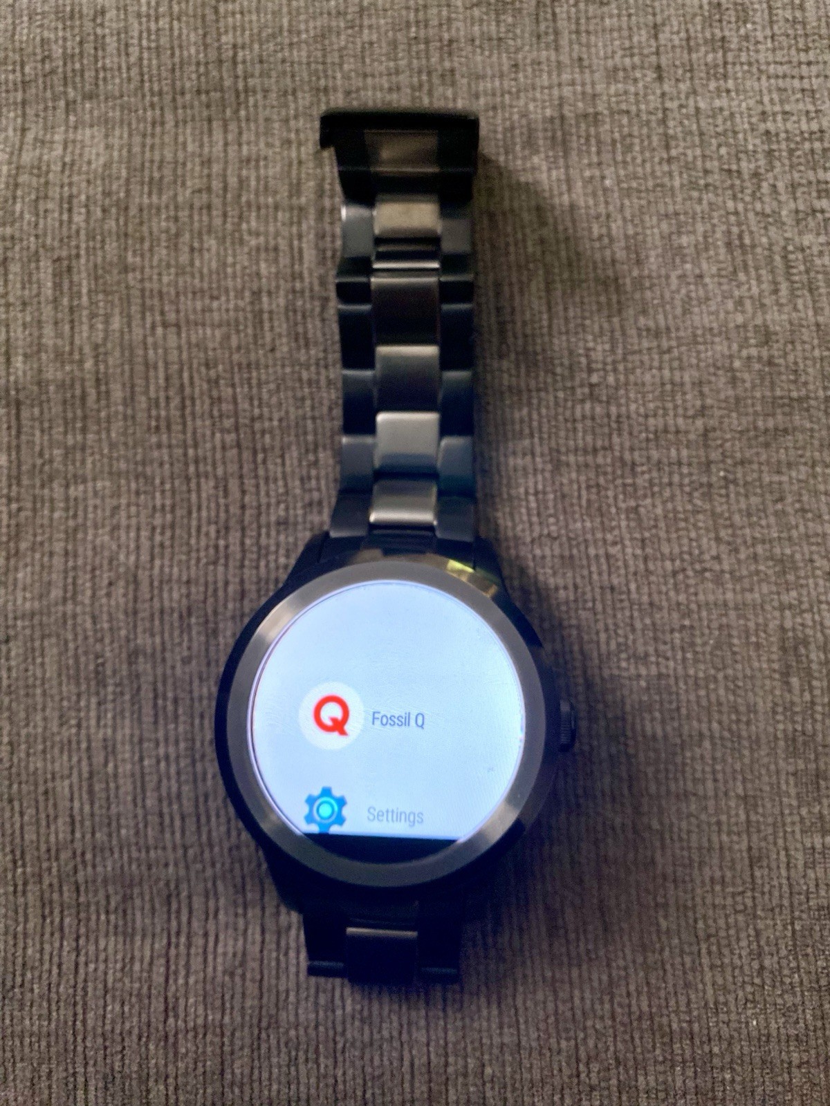 Fossil Q 46mm Black SS Smartwatch Android Wear Bluetooth Touch 4GB, NEVER WORN