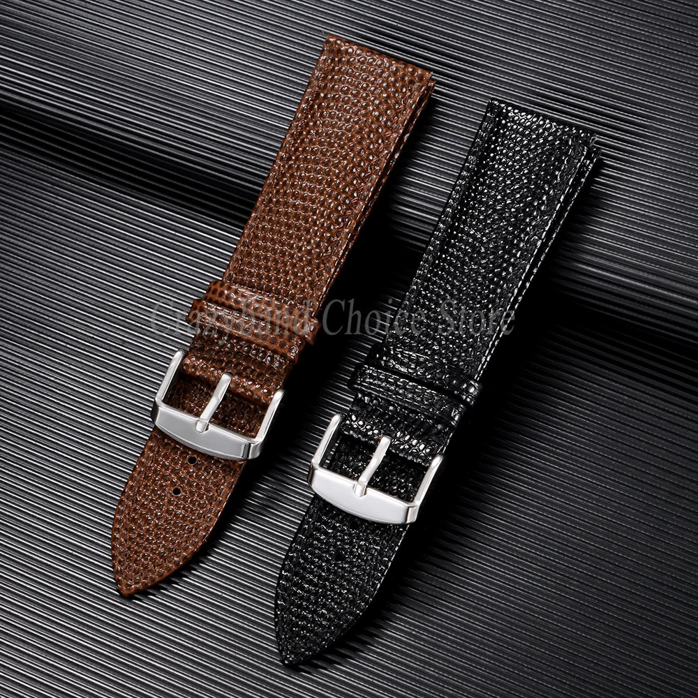 Lizard Texture Leather Watch Strap 14mm 16mm 18mm 19mm 20mm 21mm 22mm Business C