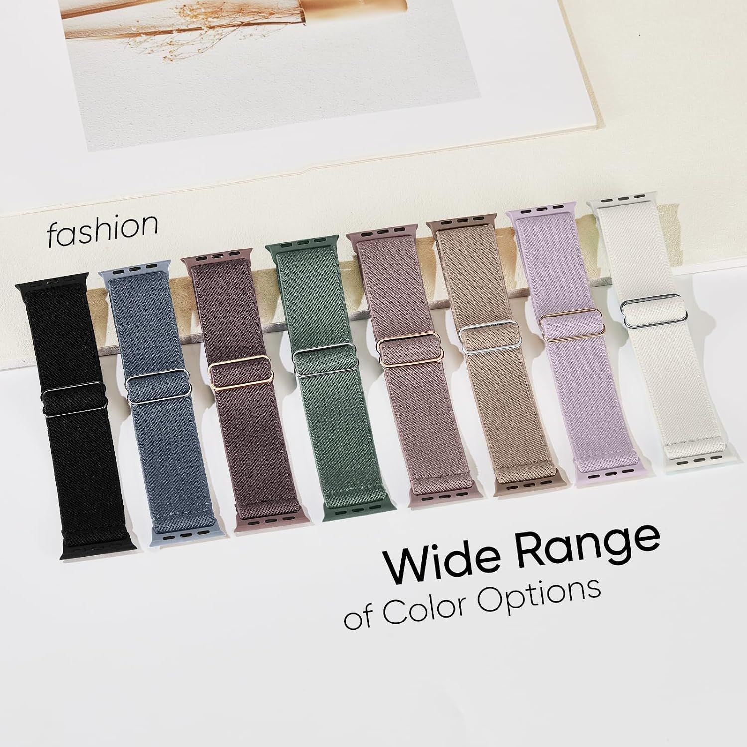 10-Pack Water-Resistant Stretchy Bands for Apple Watch 40mm 44mm Straps