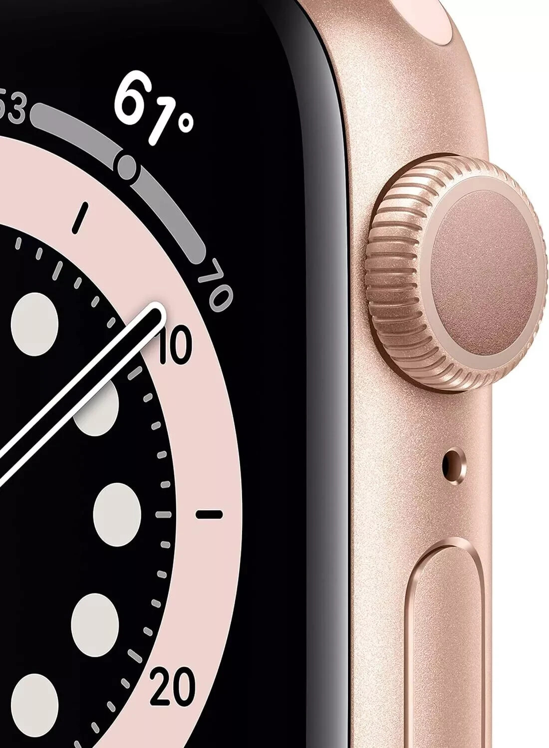 Apple Watch Series 6 40mm Gold Aluminum Case with Pink Sand Sport Band – Regular
