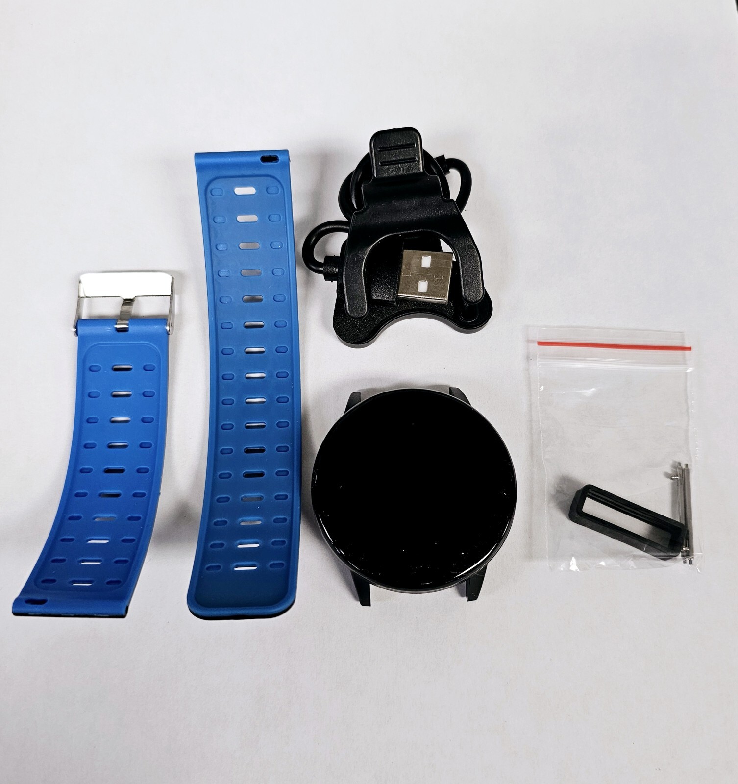 New 3 Pack Smart Watches Bluetooth Red Blue Grey iPhone Android Compatible Gift