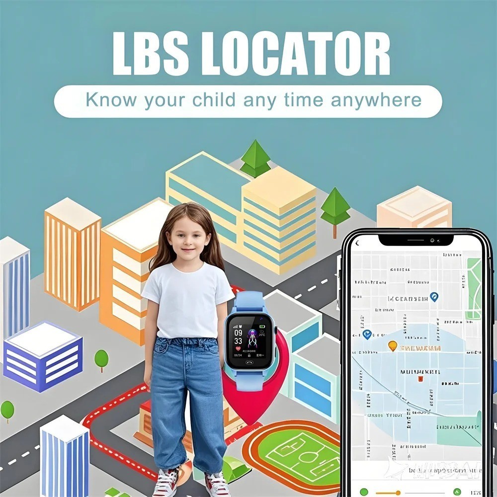 Kids 4G Smart Watch Phone GPS SOS Video Call Waterproof Tracker for Boys Girls