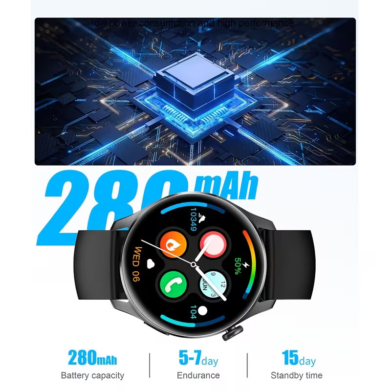 Smart Watch 1.7″ Men (Call Receive/Dial) Android Rugged Fitness Tracker