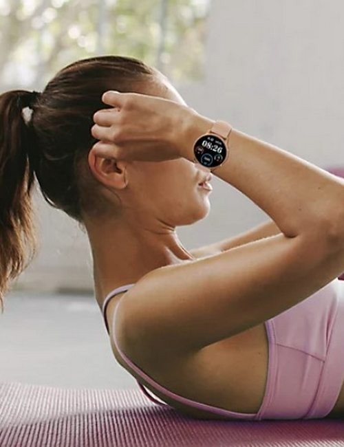 Letscom Smartwatch LCW01 Rose Gold Pink Round Face New Fitness Tracker Unisex