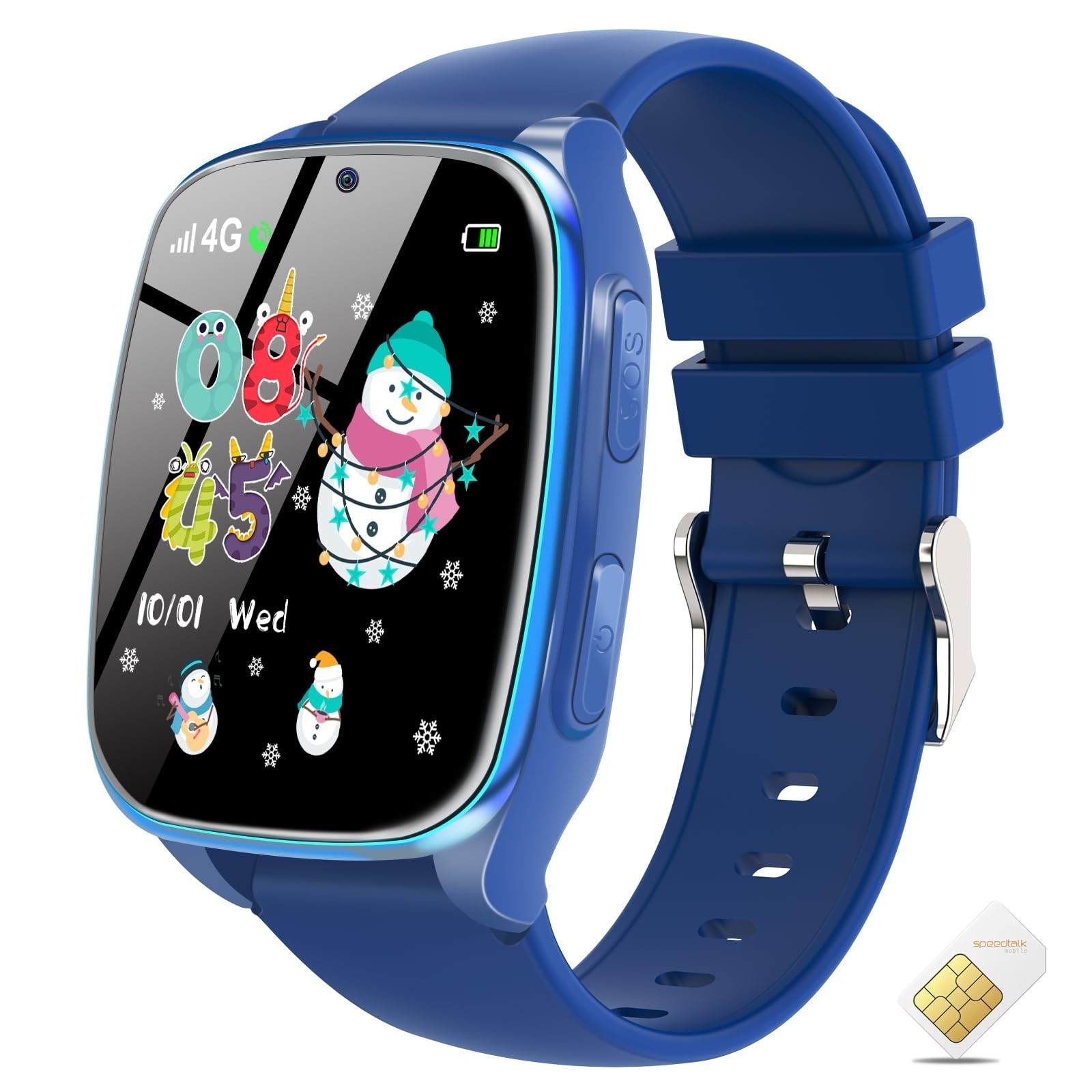4G Kids Smart Watch with SIM Card, SOS Call, Camera, Music & Games – Gift for Ag