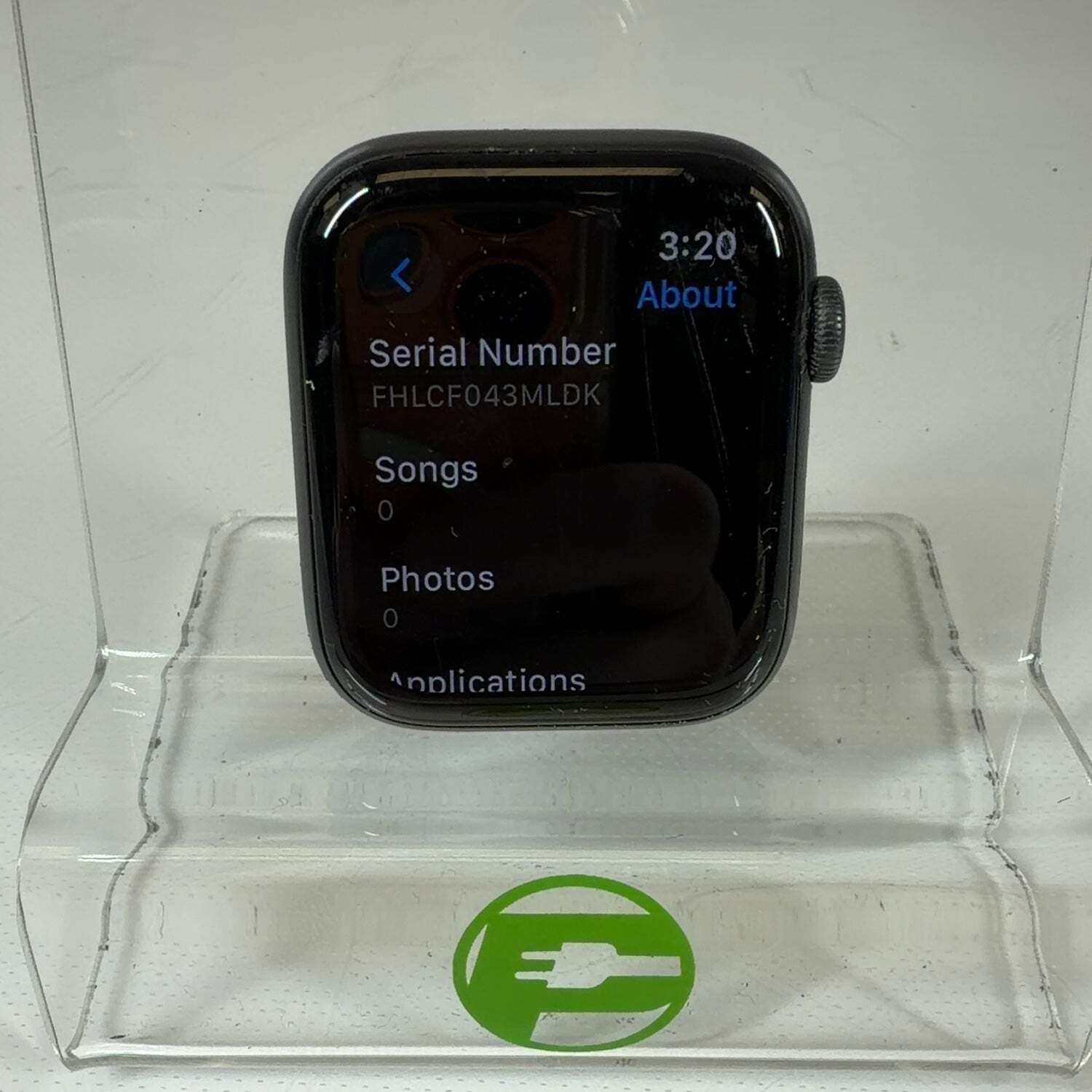 Unlocked Apple Watch Series 5 44MM Black Aluminum MWW12LL/A Face Only