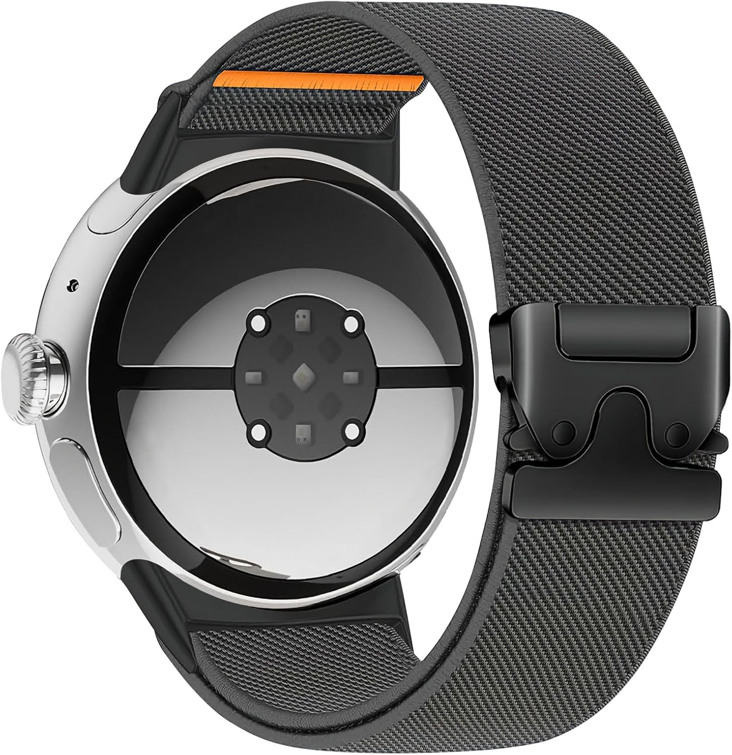 Adjustable Dark Gray Nylon Band for Google Pixel Watch 4 45mm – Compatible Strap