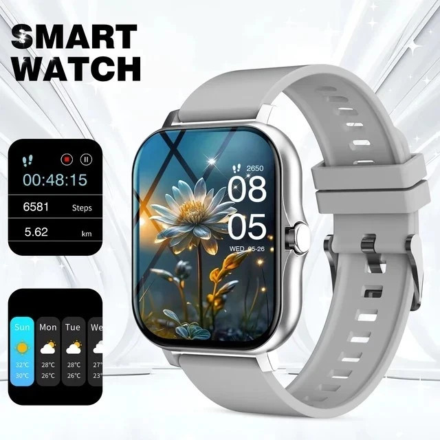 2026 Smart Watch Women Bluetooth Fitness Tracker Touchscreen Pink