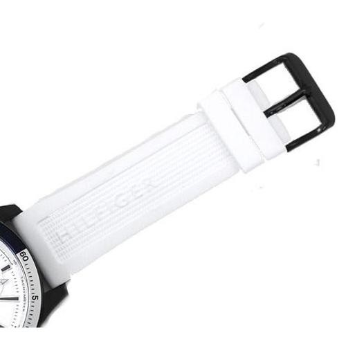 Tommy Hilfiger BANK Men’s Watch 1791723 White Silicone Strap Multi-Function 46mm