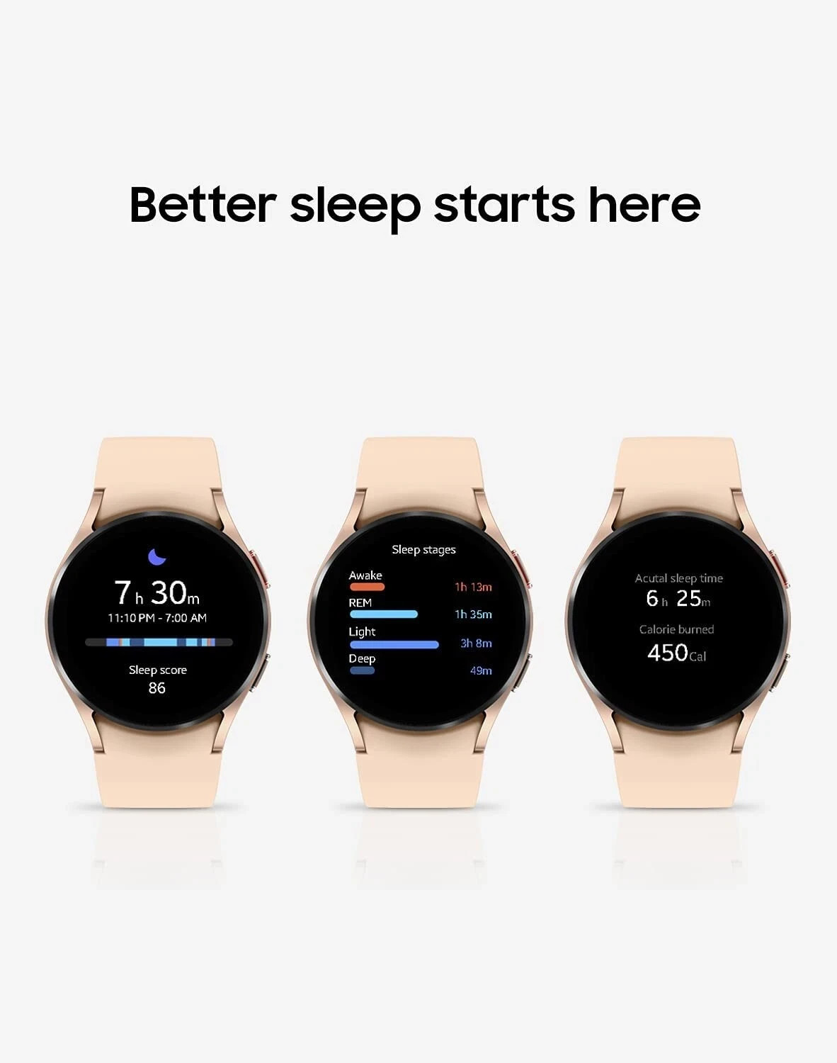 Samsung Galaxy Watch4 SM-R860 Aluminum Case with 40mm Pink Gold.