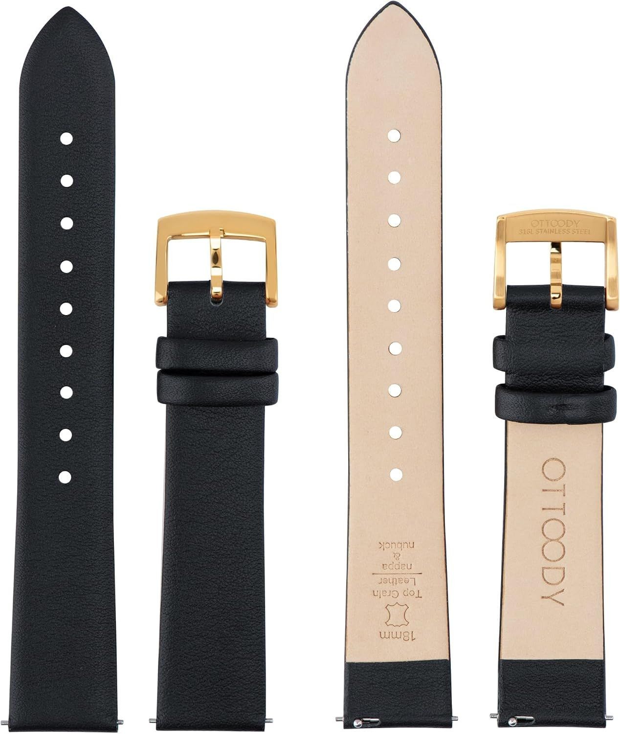 Strap Only For Watch & Smartwatch 12mm 14mm 16mm 18mm 20mm 22mm Leather