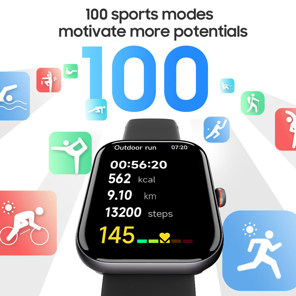 Smart Watch Men Women Fitness Tracker Heart Rate Watches for Android iOS iPhone