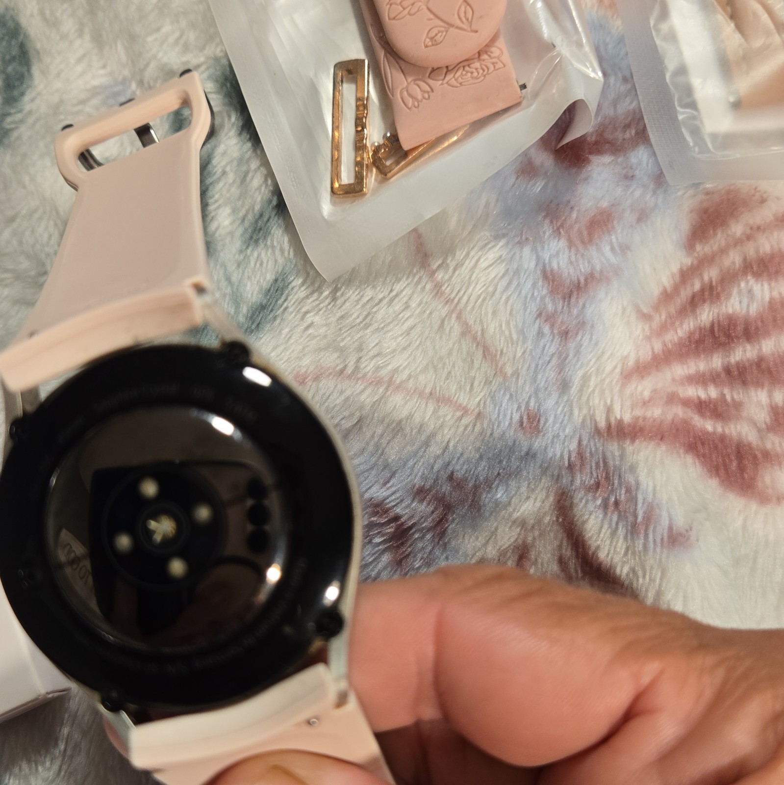 Samsung Galaxy Watch7 40mm Silver GPS Sapphire 5 ATM 32GB Wear OS Pink Band
