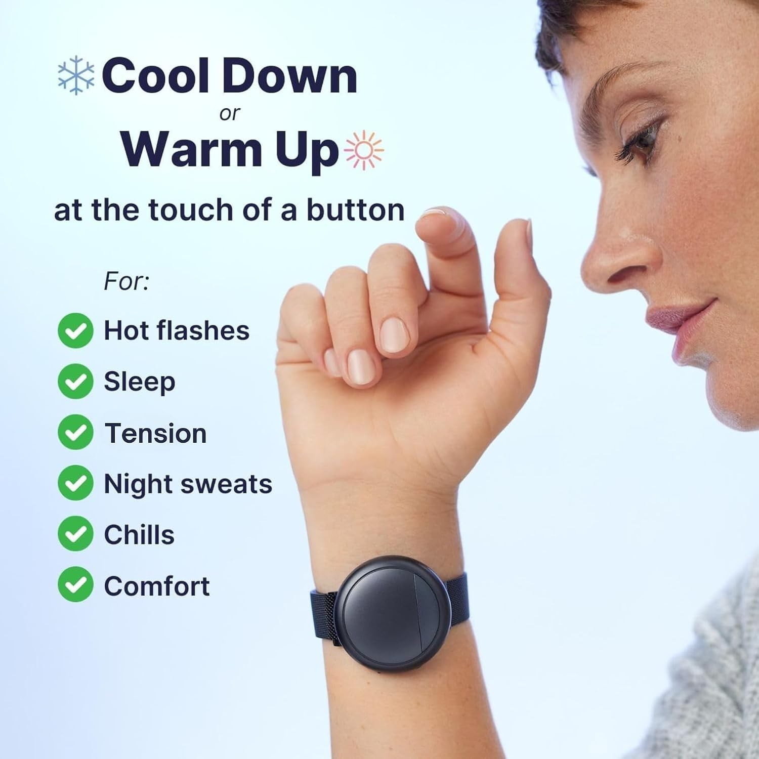Embr Wave 2 Thermal Wristband, Warming and Cooling Bracelet, Black