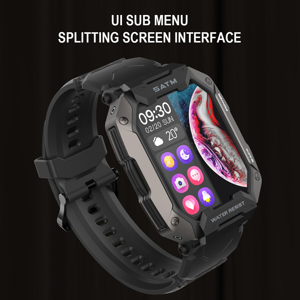 Smart Watch Men Sports Bluetooth Fitness Tracker Military Smartwatch Waterproof