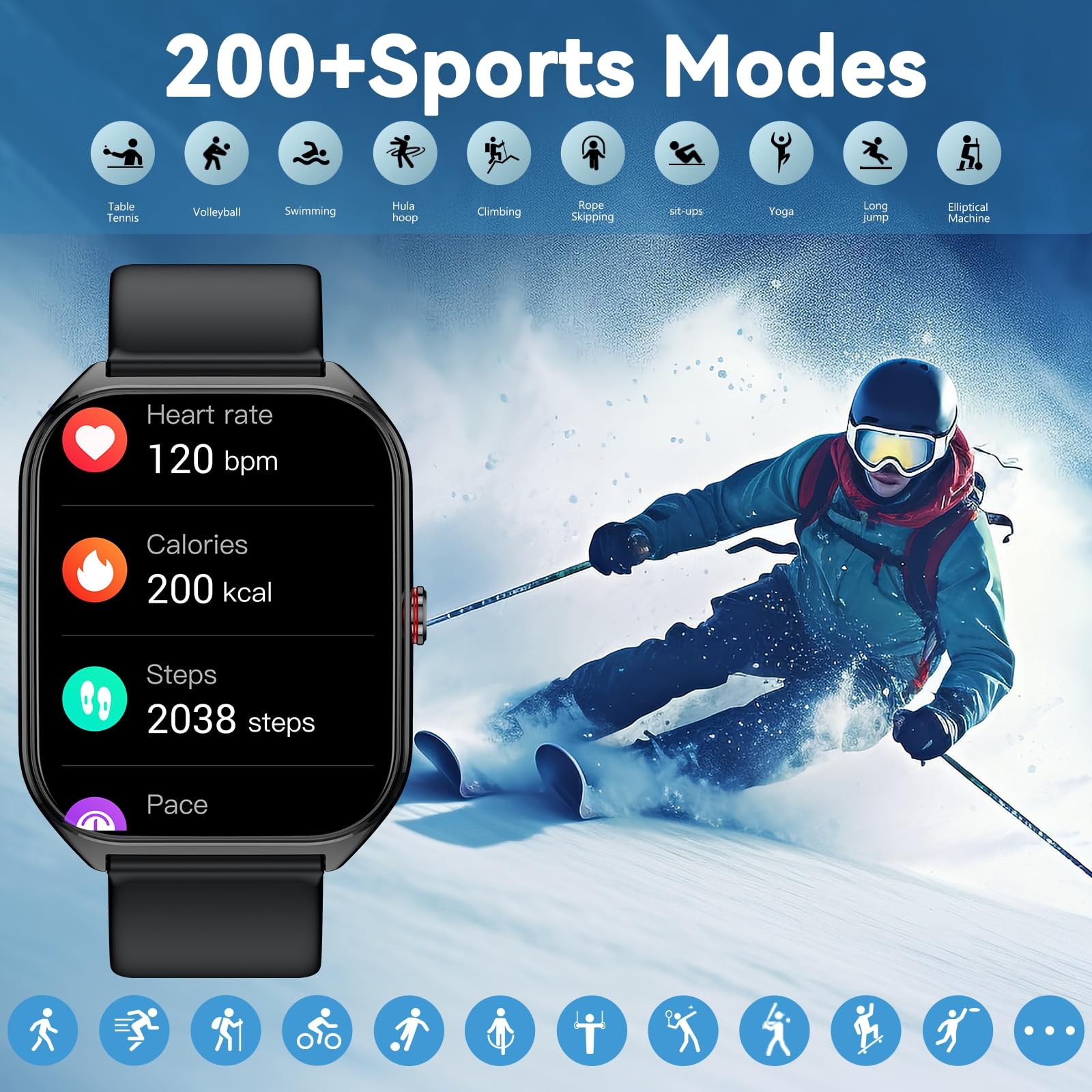 Fempoin 2026 Ai Smart Watch For Men Women Chatgpt 1000Mah Fitness Tracker
