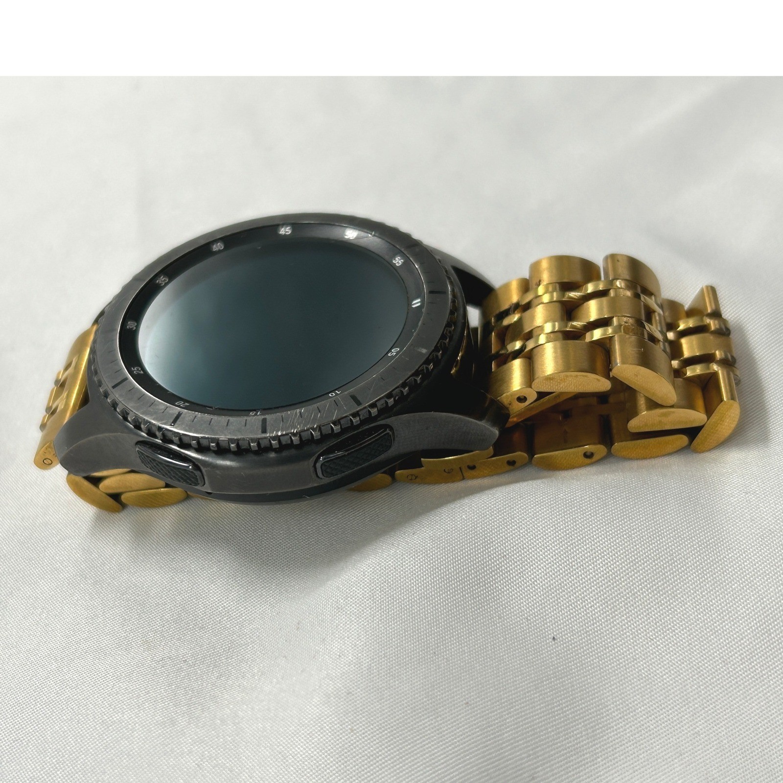 PARTS Samsung Gear S3 Frontier SM-R760 Smartwatch Black Gold – UNTESTED NO POWER