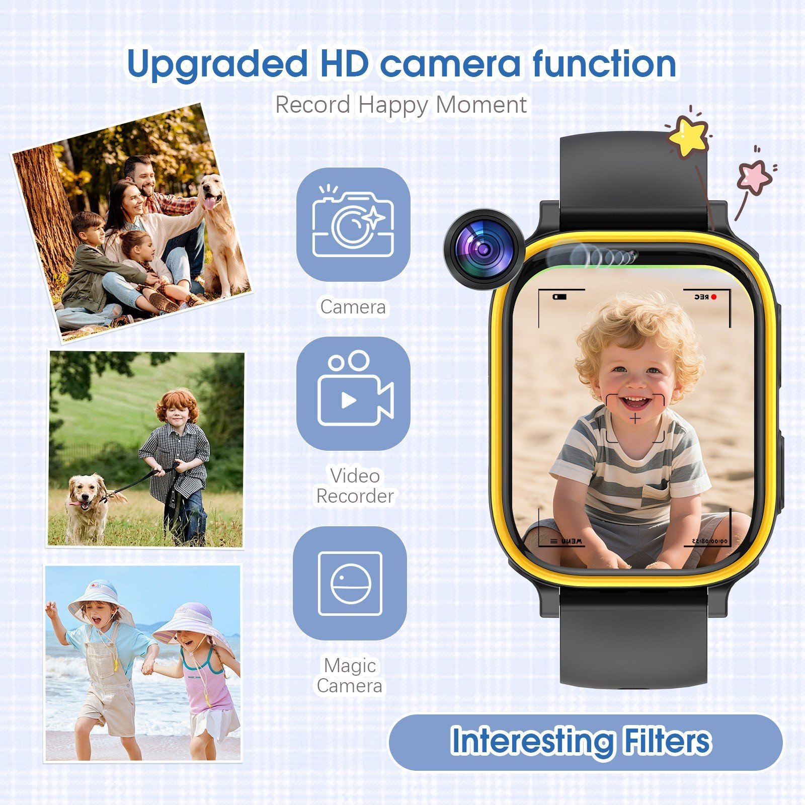 Kids Smart Watch for Boys Girls HD Touch Screen Educational Toy Gifts 2-way Call