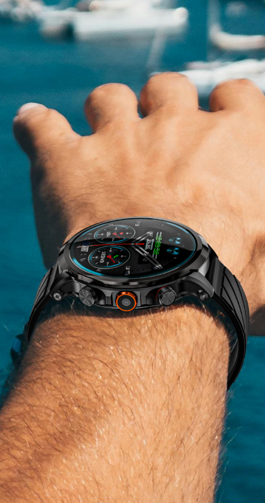 4G WIFI Smart Watch GPS Large Screen Sports Fitness Tracker Camera Phone Watches